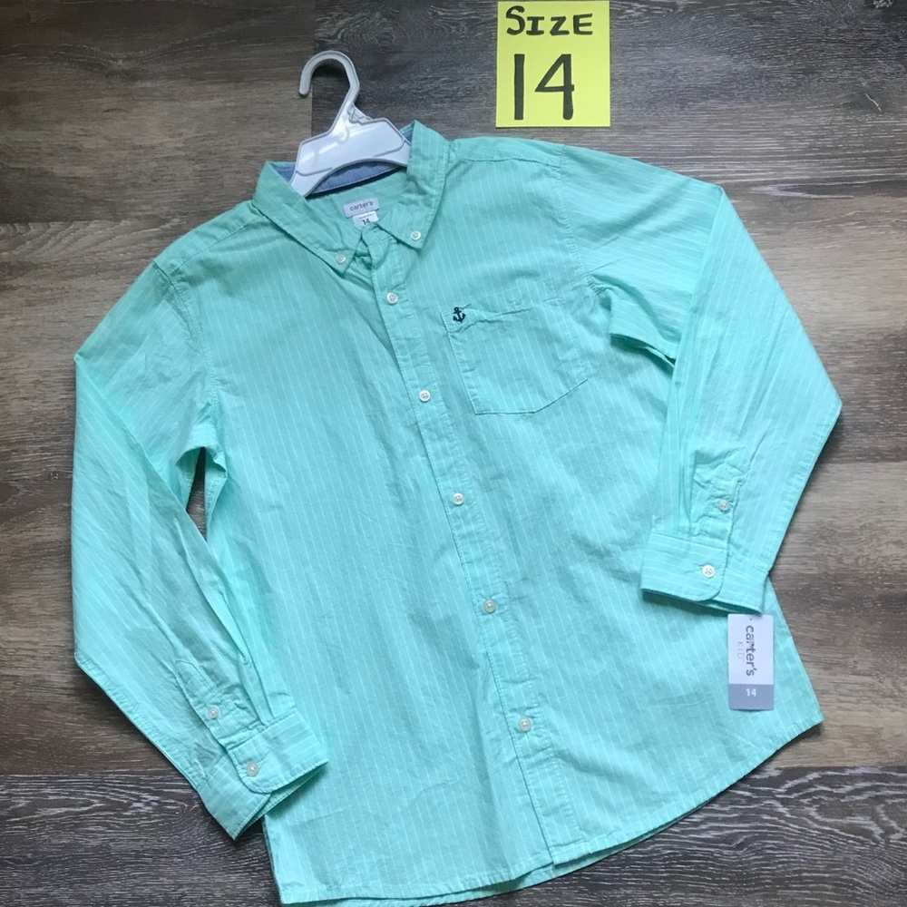 🛍NWT Carter’s Boys Size 14 Button Down Shirt